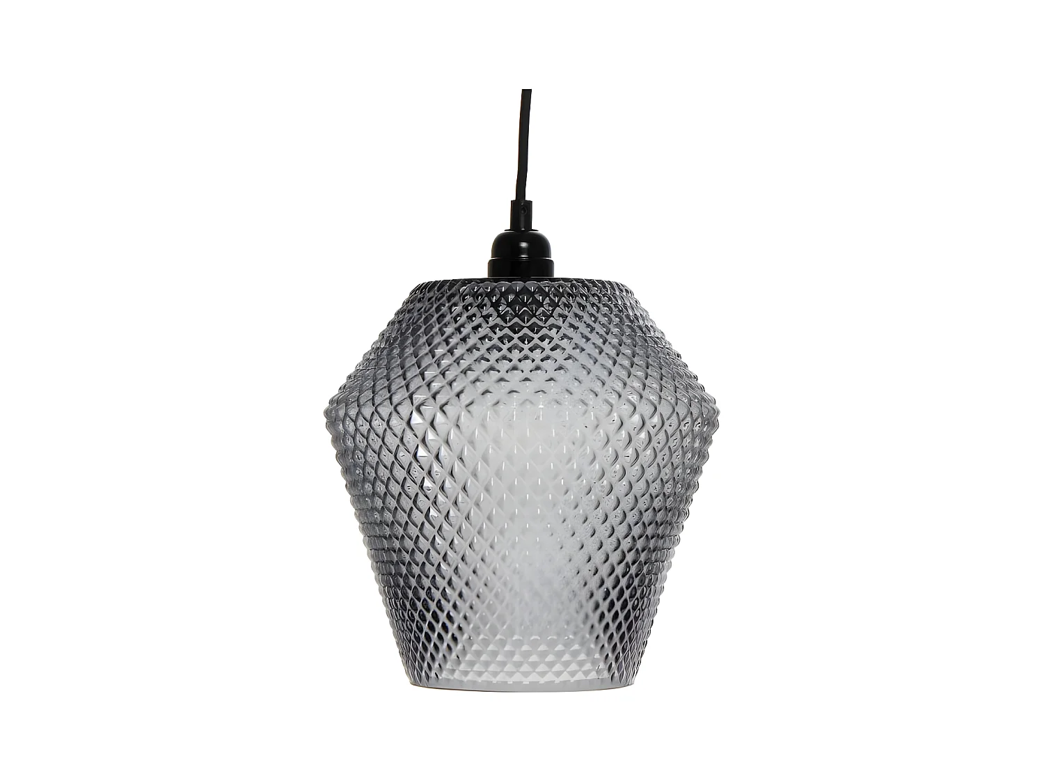Lampe Suspension en Verre "Nomi" 27cm Gris