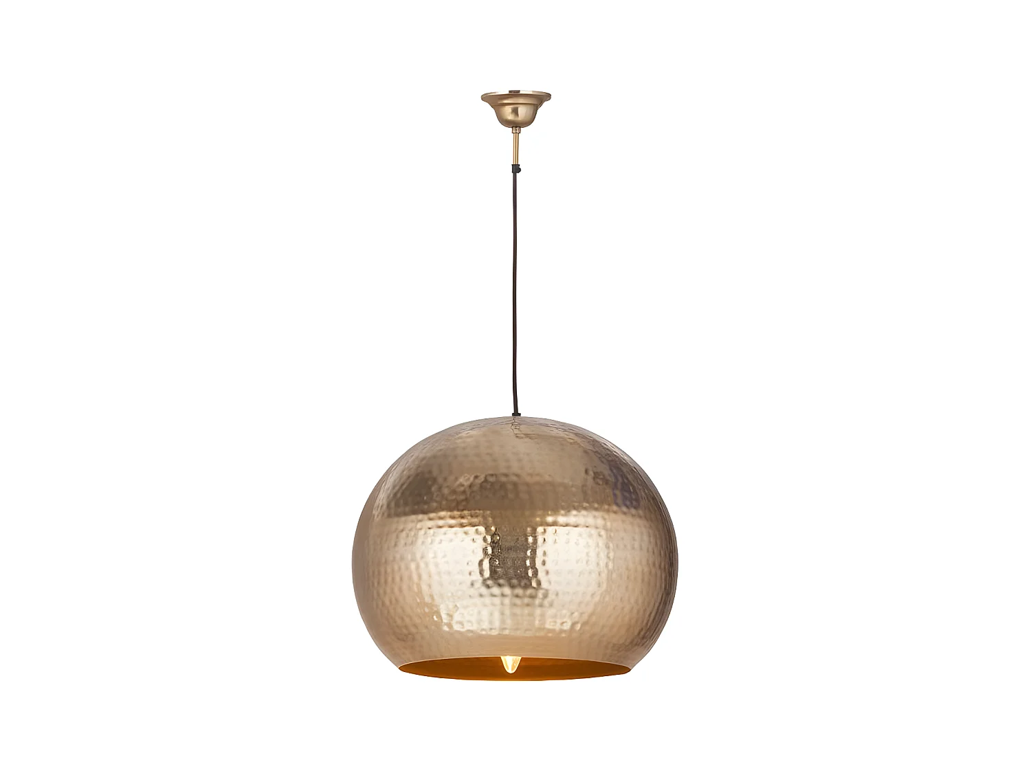 Lampe Suspension Design "Factory Style" 47cm Or