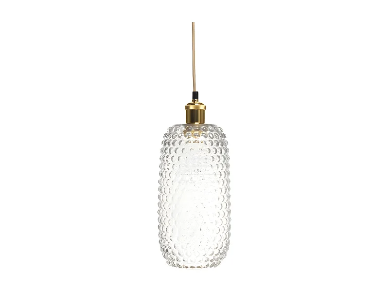 Lampe Suspension en Verre "Irina" 34cm Transparent