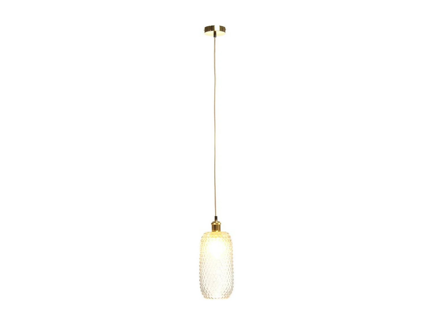 Lampe Suspension en Verre "Irina" 34cm Transparent