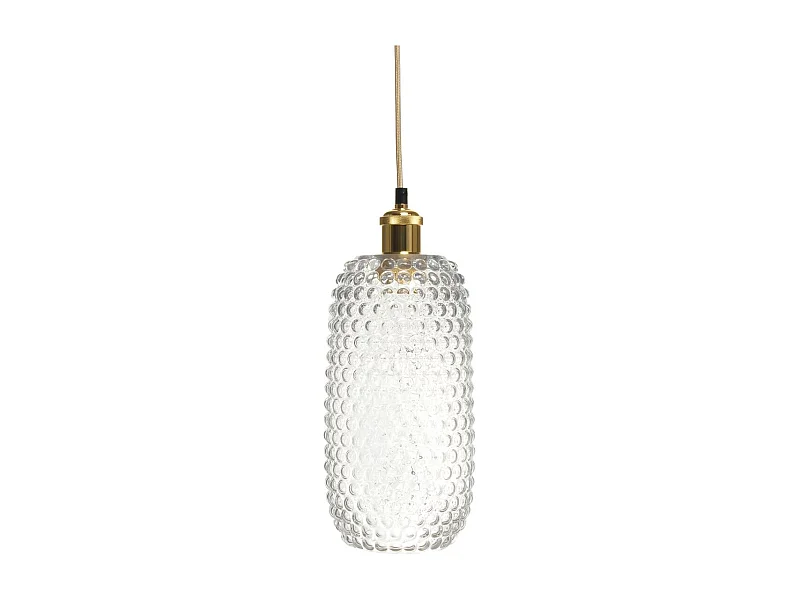 Lampe Suspension en Verre "Irina" 34cm Transparent