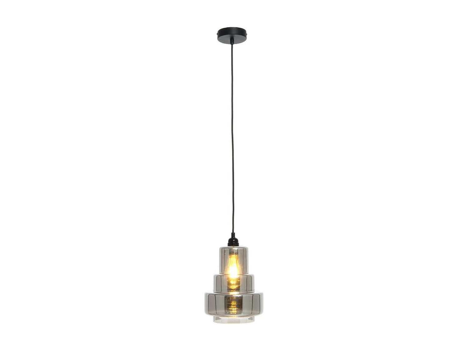 Lampe Suspension Design "Evy" 29cm Argent