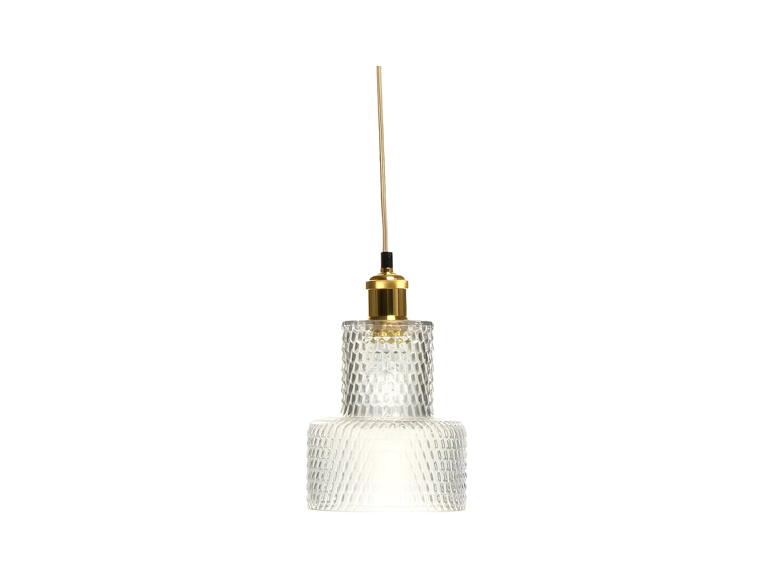 Lampe Suspension en Verre "Mona" 27cm Transparent