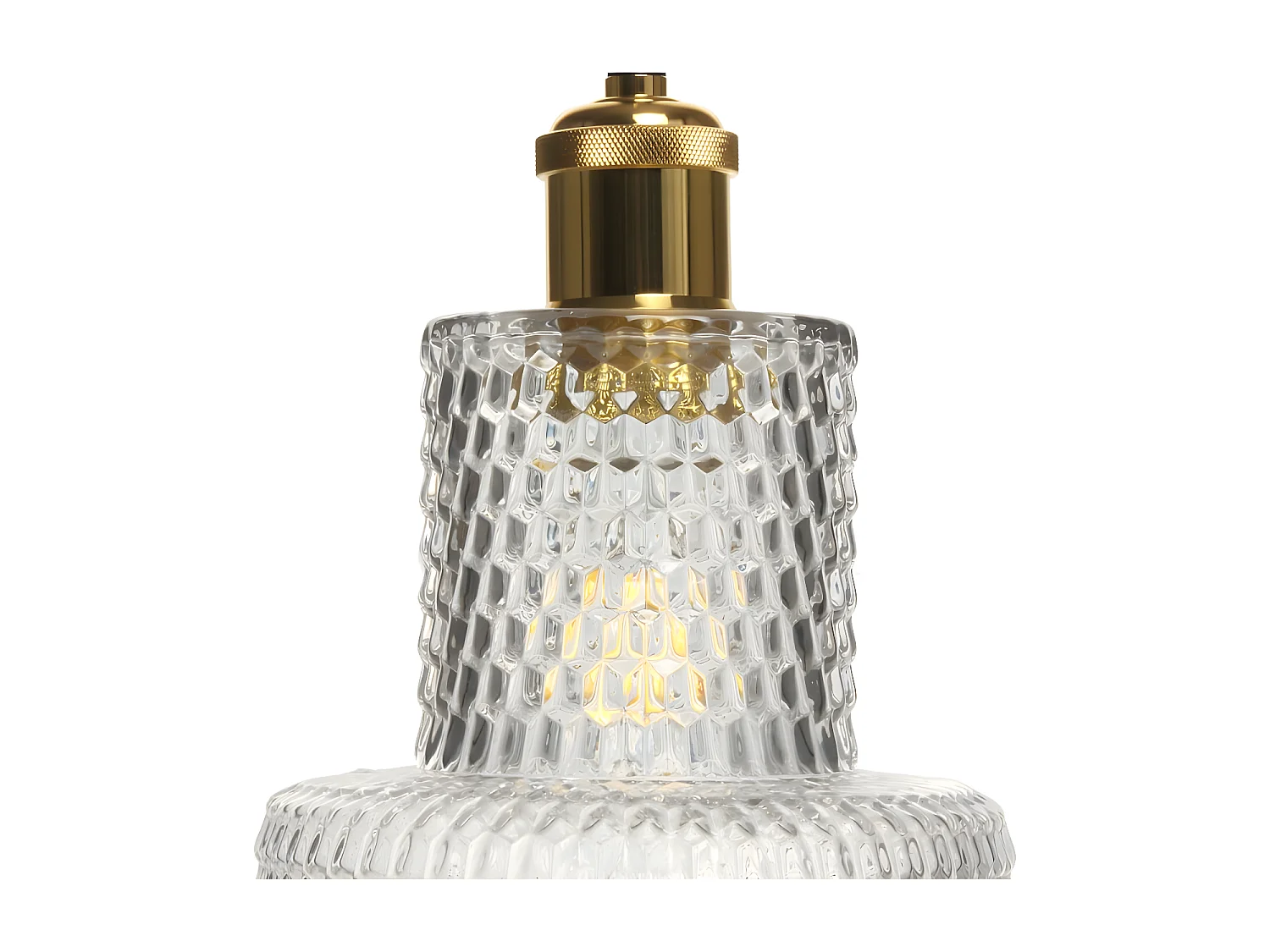 Lampe Suspension en Verre "Mona" 27cm Transparent