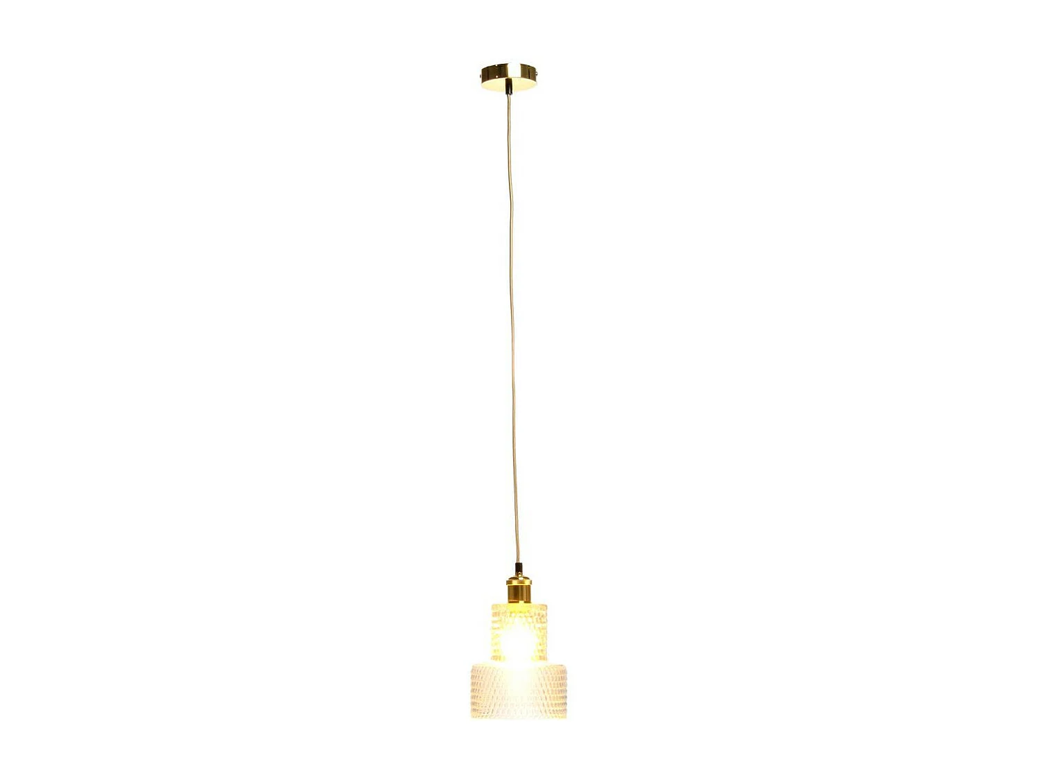 Lampe Suspension en Verre "Mona" 27cm Transparent