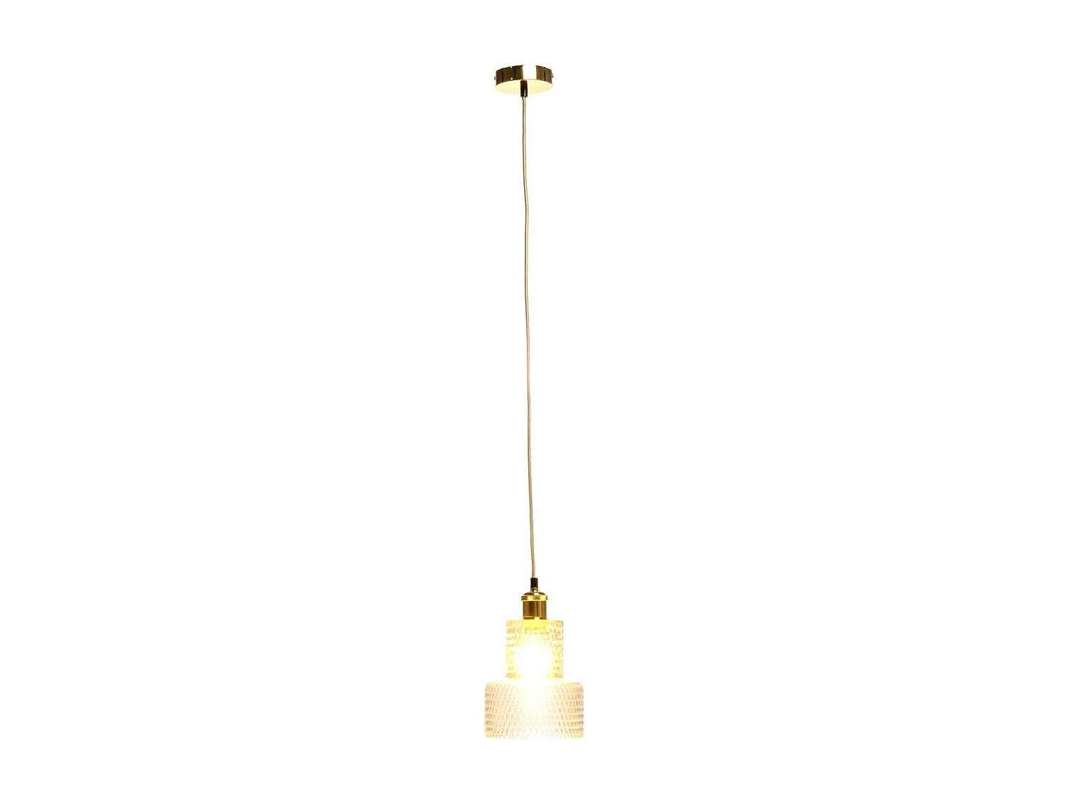 Lampe Suspension en Verre "Mona" 27cm Transparent