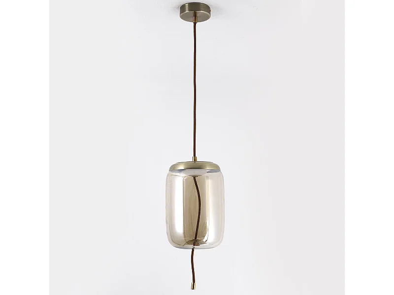 Suspension en Verre Led "Dalys" 28cm Transparent