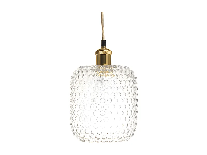 Lampe Suspension en Verre "Irène" 27cm Transparent