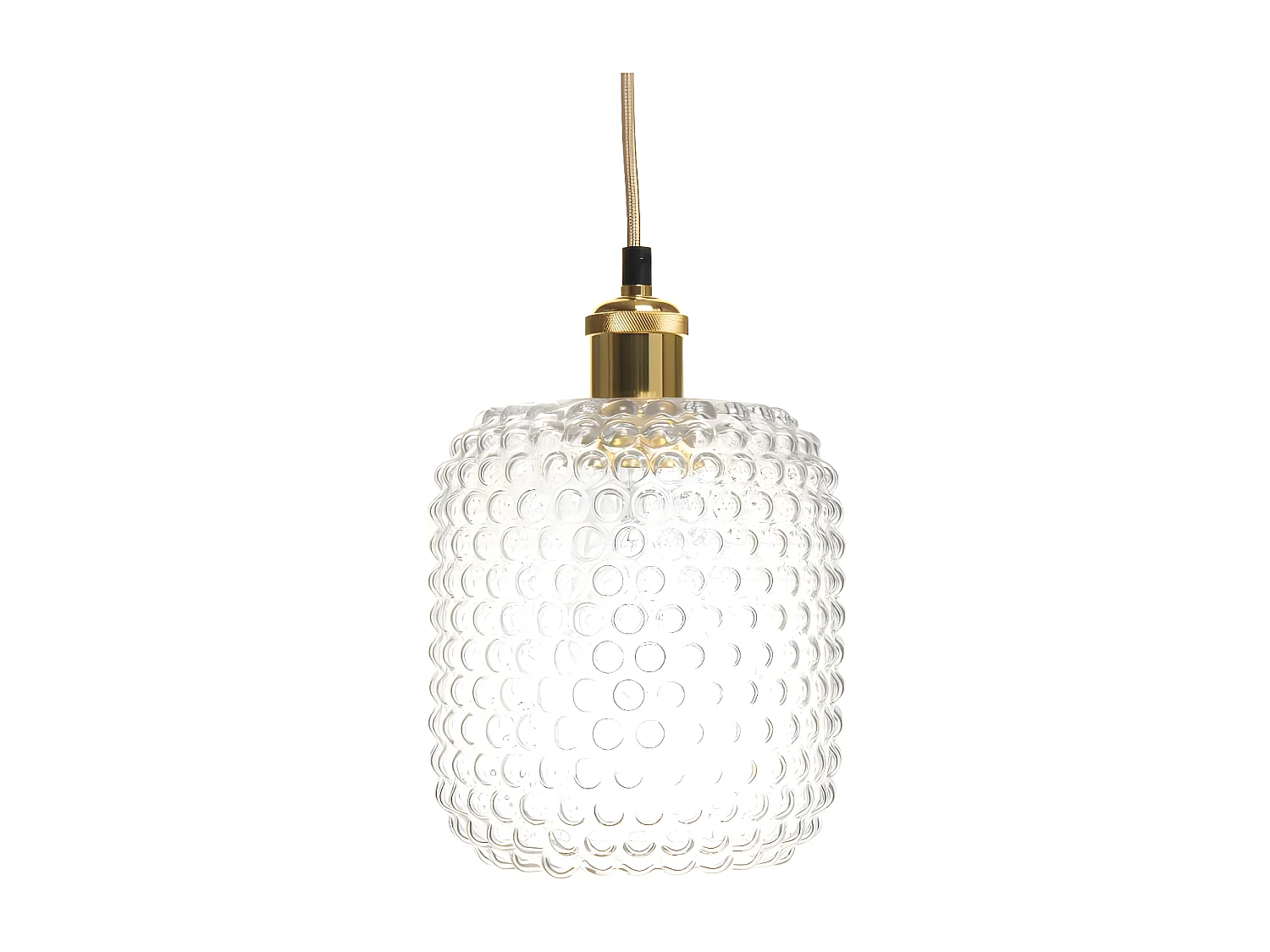 Lampe Suspension en Verre "Irène" 27cm Transparent