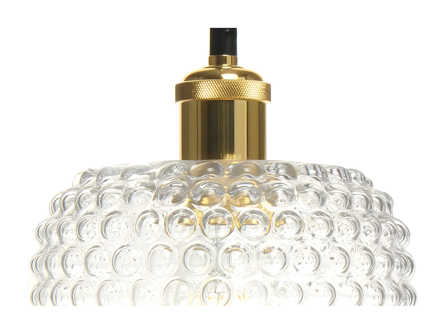 Lampe Suspension en Verre "Irène" 27cm Transparent