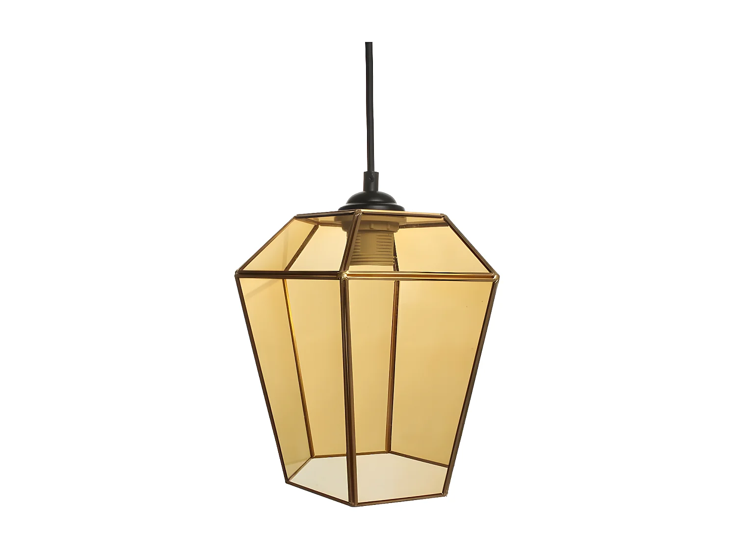 Lampe Suspension Déco "Terias" 26cm Orange