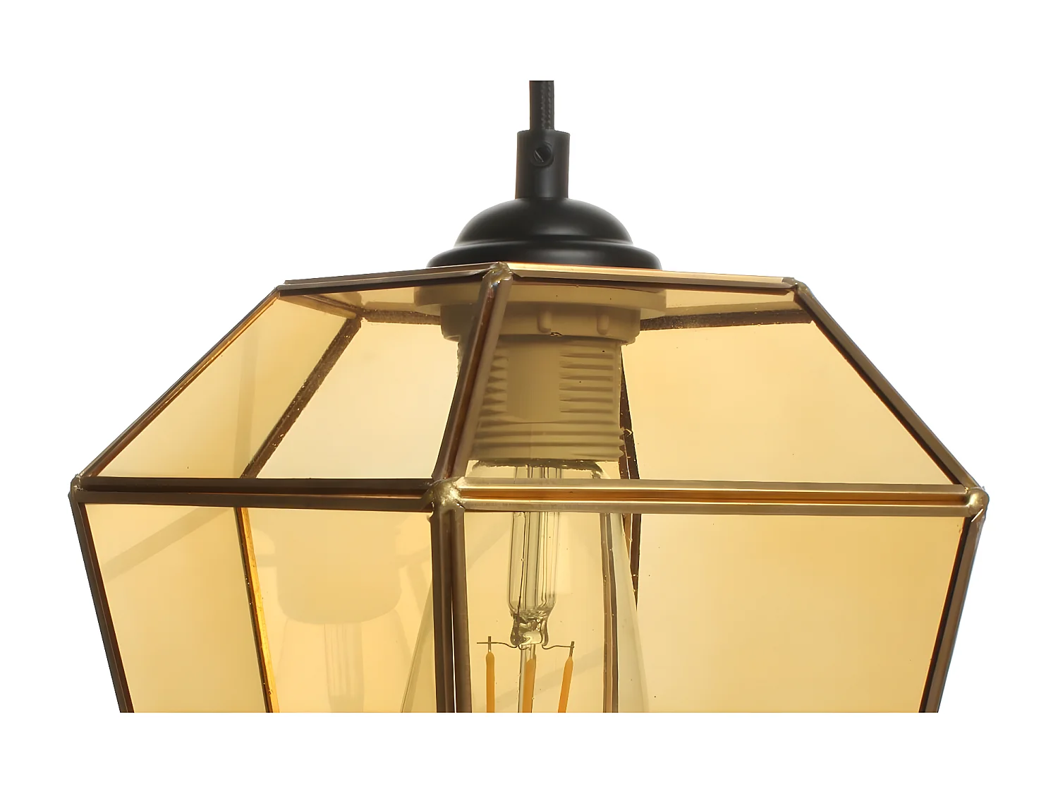 Lampe Suspension Déco "Terias" 26cm Orange