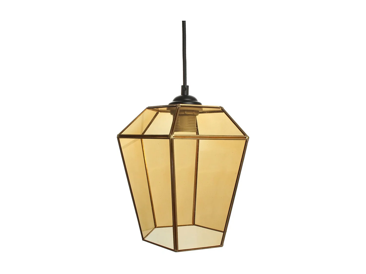 Lampe Suspension Déco "Terias" 26cm Orange