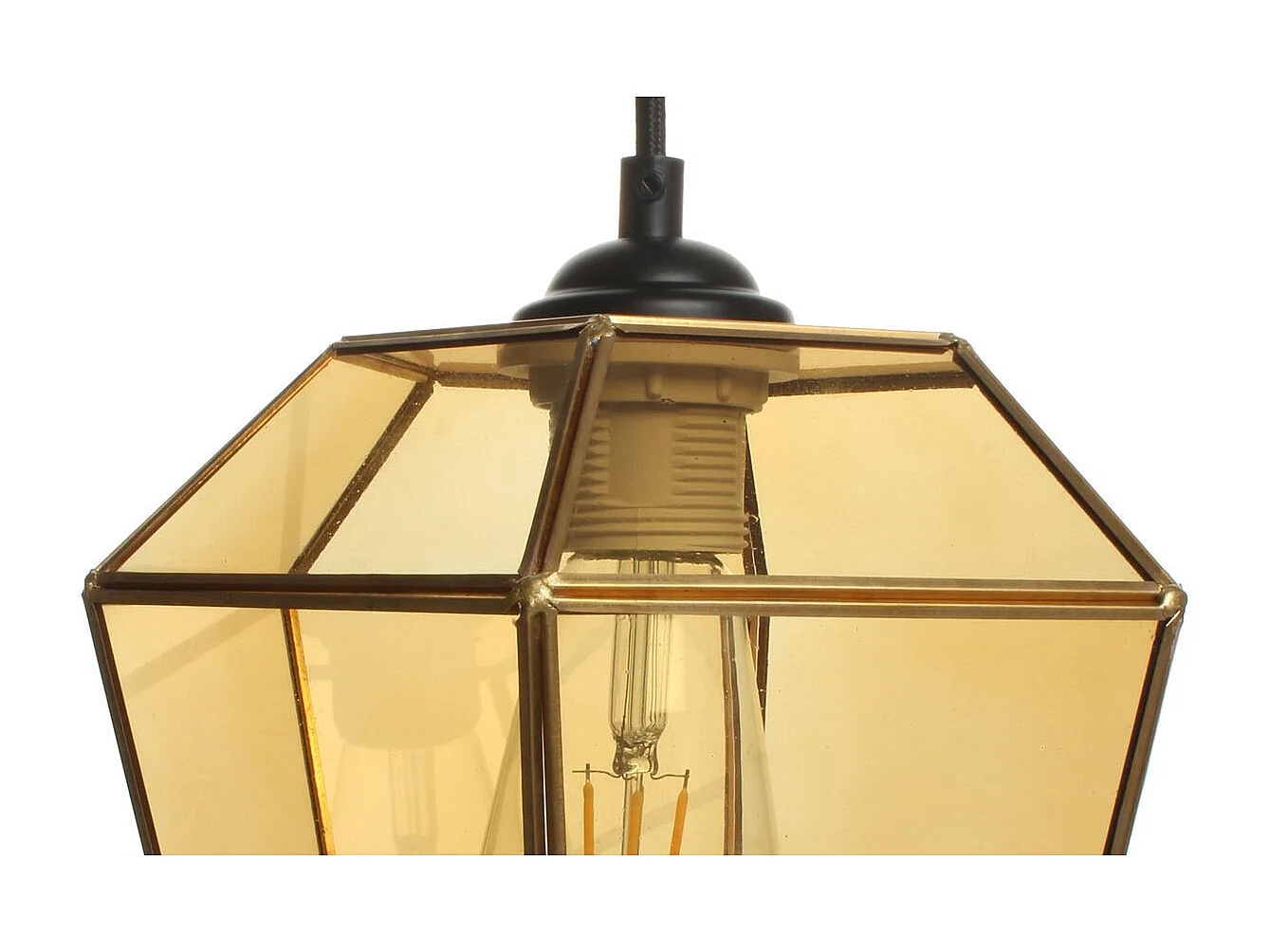 Lampe Suspension Déco "Terias" 26cm Orange