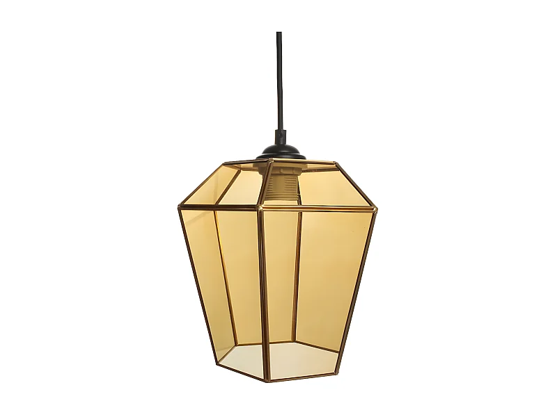 Lampe Suspension Déco "Terias" 26cm Orange
