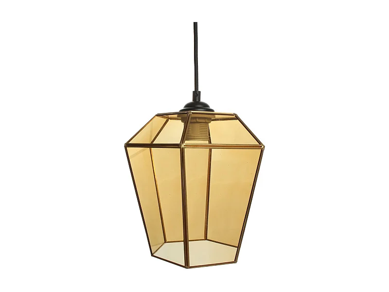 Lampe Suspension Déco "Terias" 26cm Orange