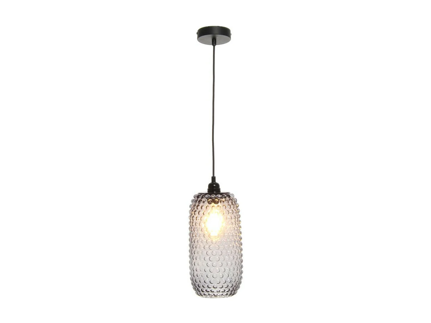Lampe Suspension en Verre "Irina" 34cm Gris