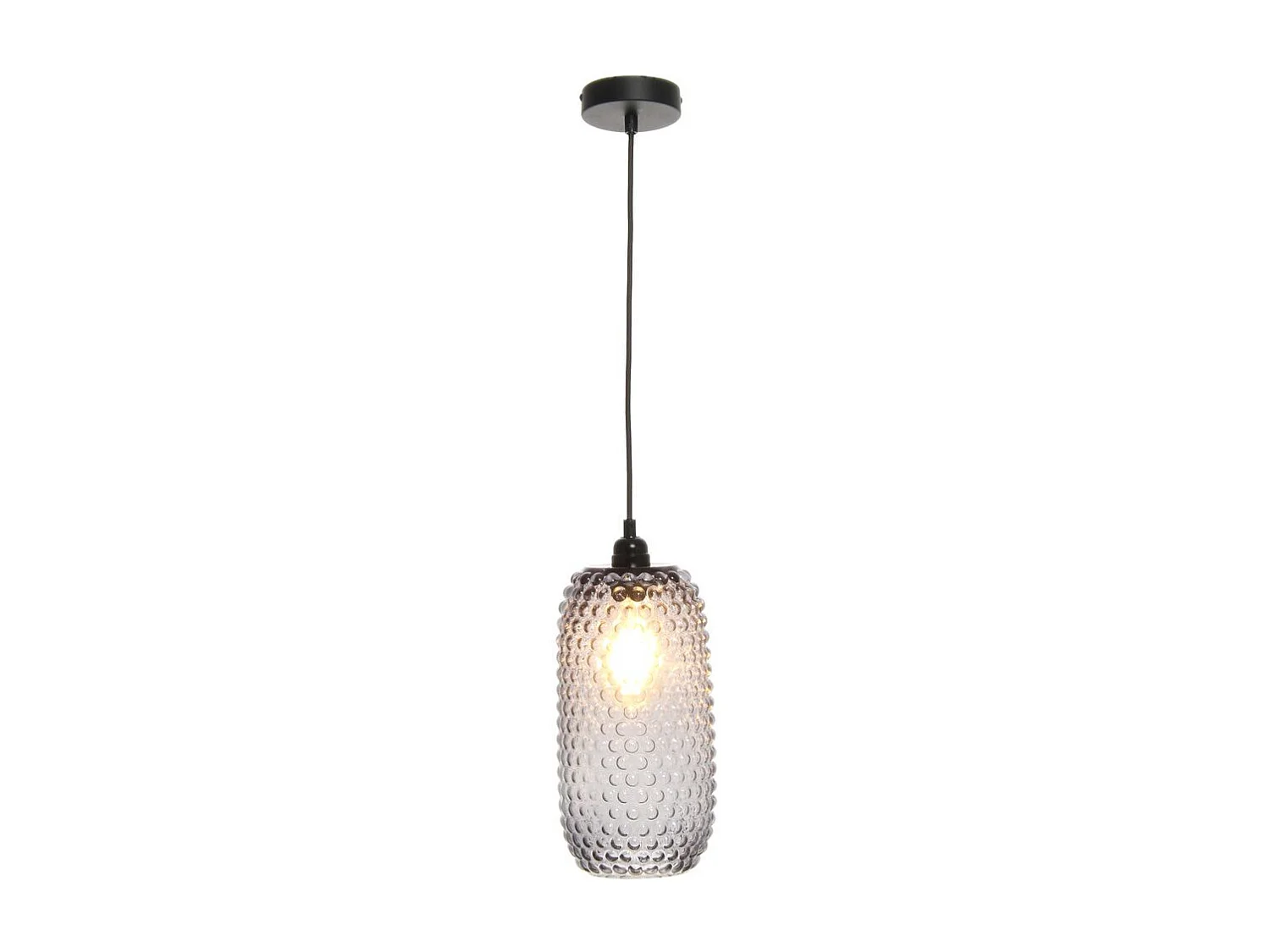 Lampe Suspension en Verre "Irina" 34cm Gris