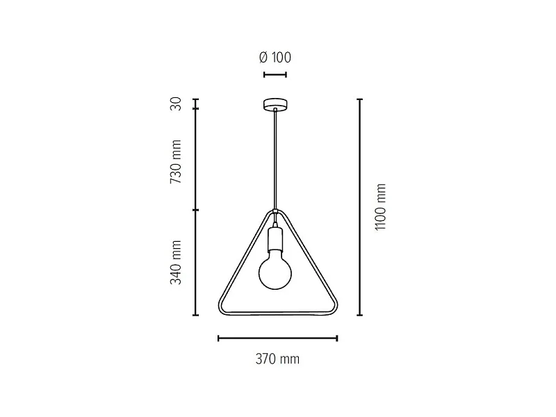 Lampe Suspension Déco "Carsten" 110cm Chêne Huilé