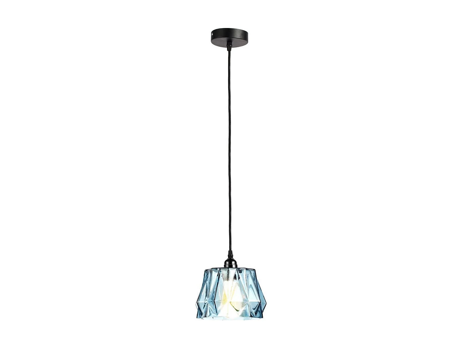 Lampe Suspension Déco "Aurea" 19cm Bleu