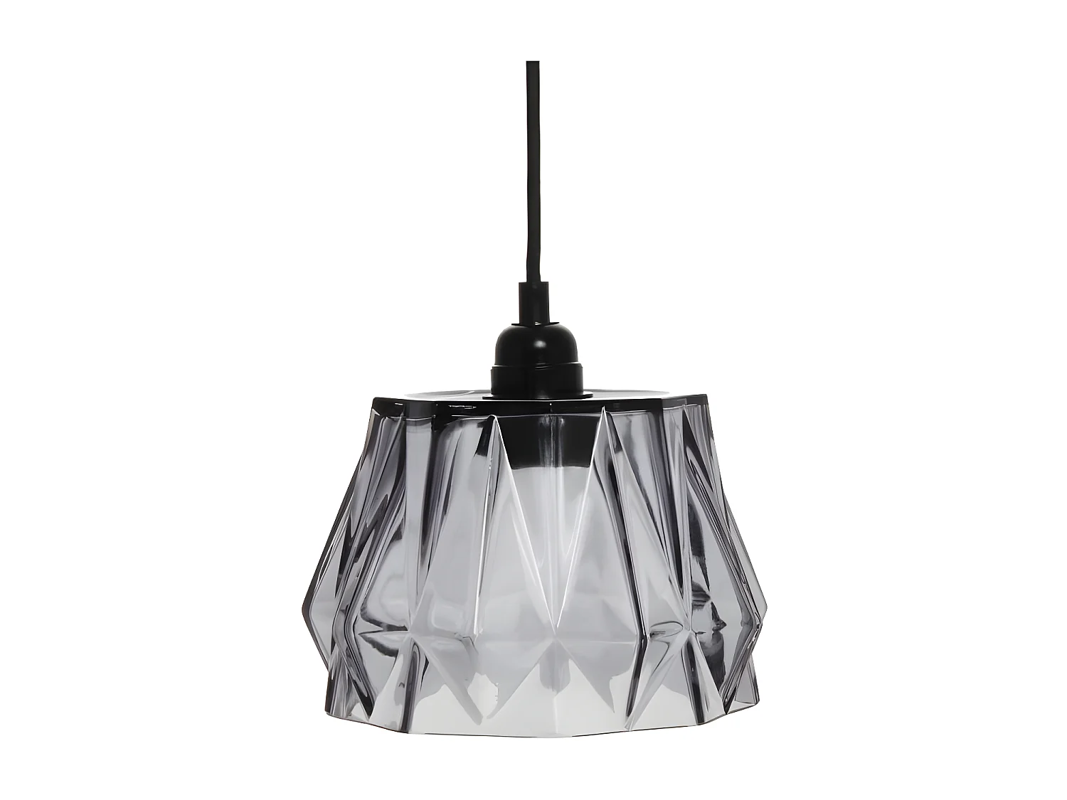 Lampe Suspension en Verre "Aurea" 19cm Gris