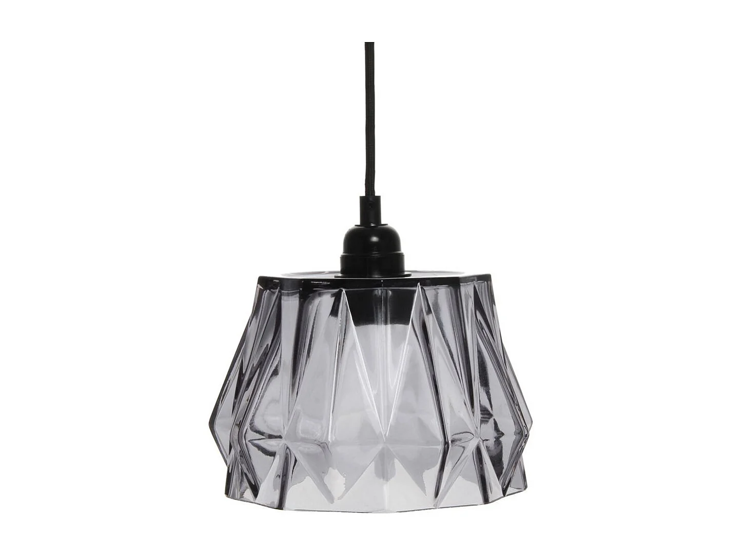 Lampe Suspension en Verre "Aurea" 19cm Gris