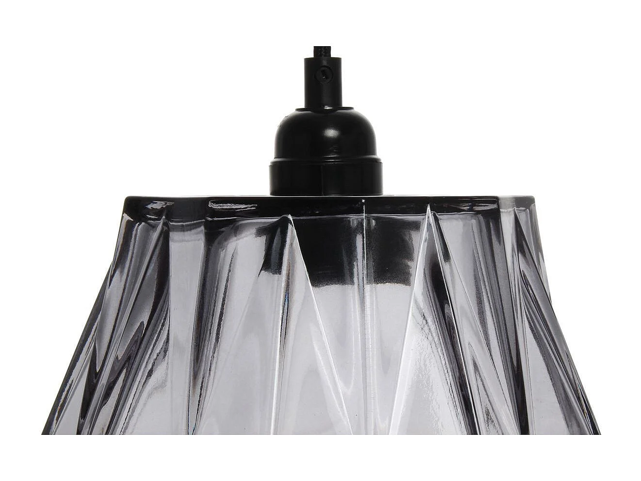 Lampe Suspension en Verre "Aurea" 19cm Gris