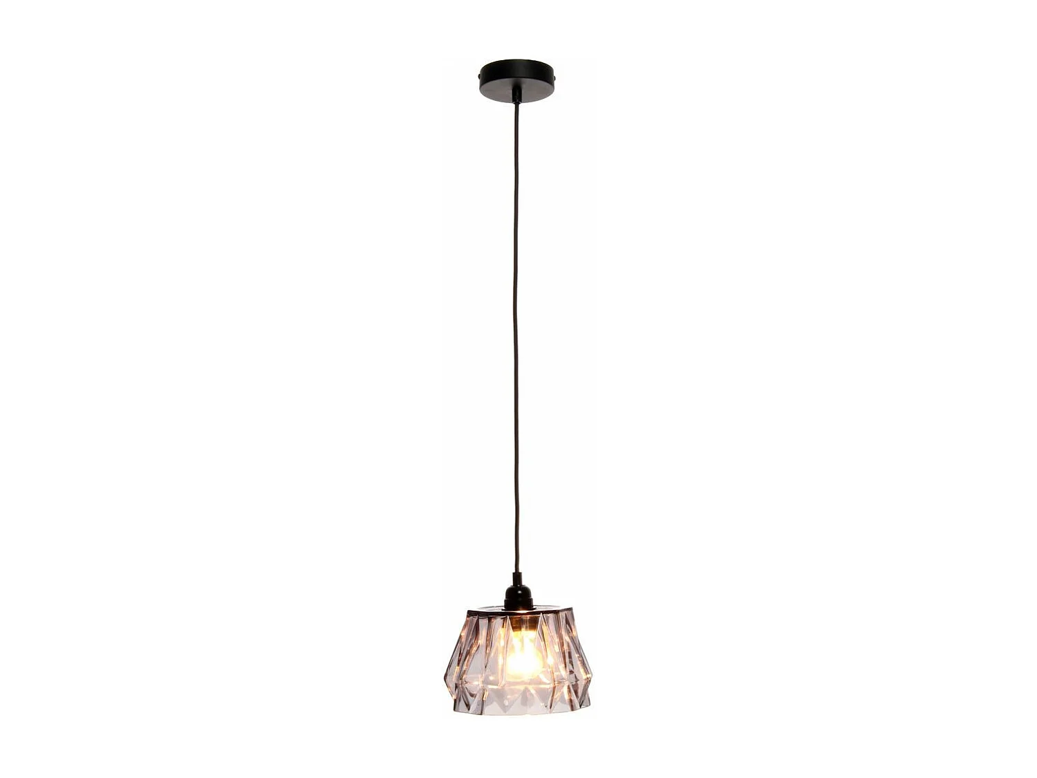 Lampe Suspension en Verre "Aurea" 19cm Gris