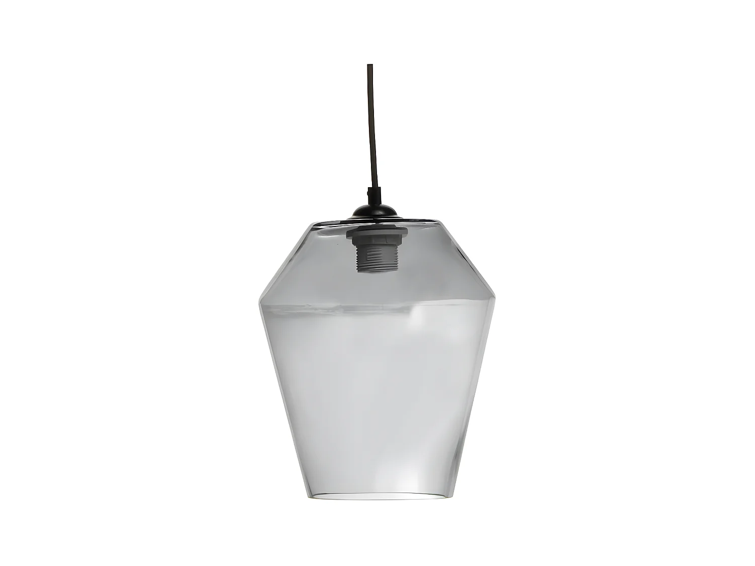 Lampe Suspension en Verre "Planta" 30cm Gris