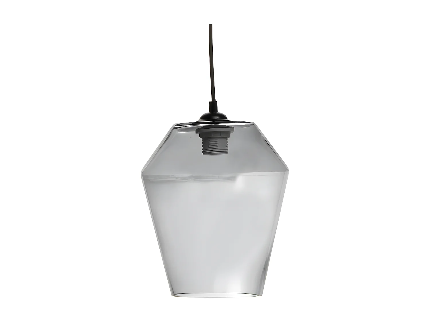 Lampe Suspension en Verre "Planta" 30cm Gris