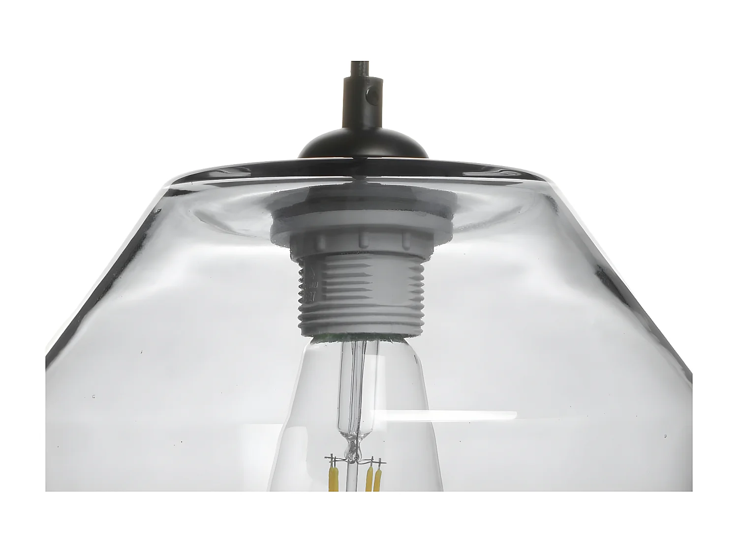 Lampe Suspension en Verre "Planta" 30cm Gris