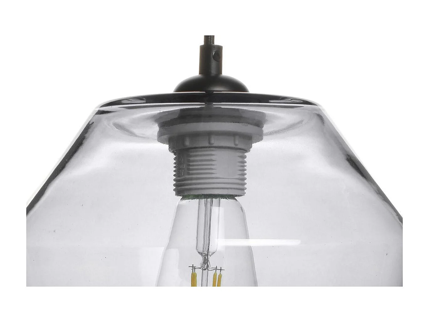 Lampe Suspension en Verre "Planta" 30cm Gris