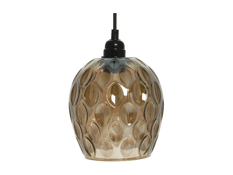 Lampe Suspension en Verre "Mono" 23cm Marron