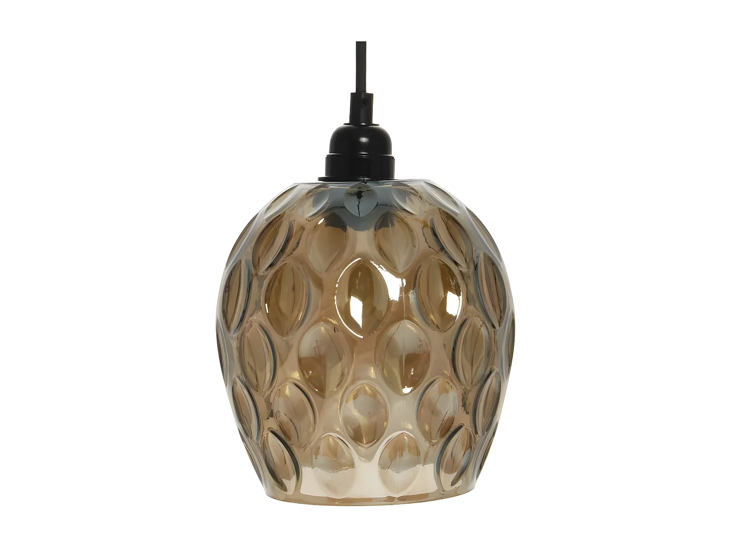Lampe Suspension en Verre "Mono" 23cm Marron