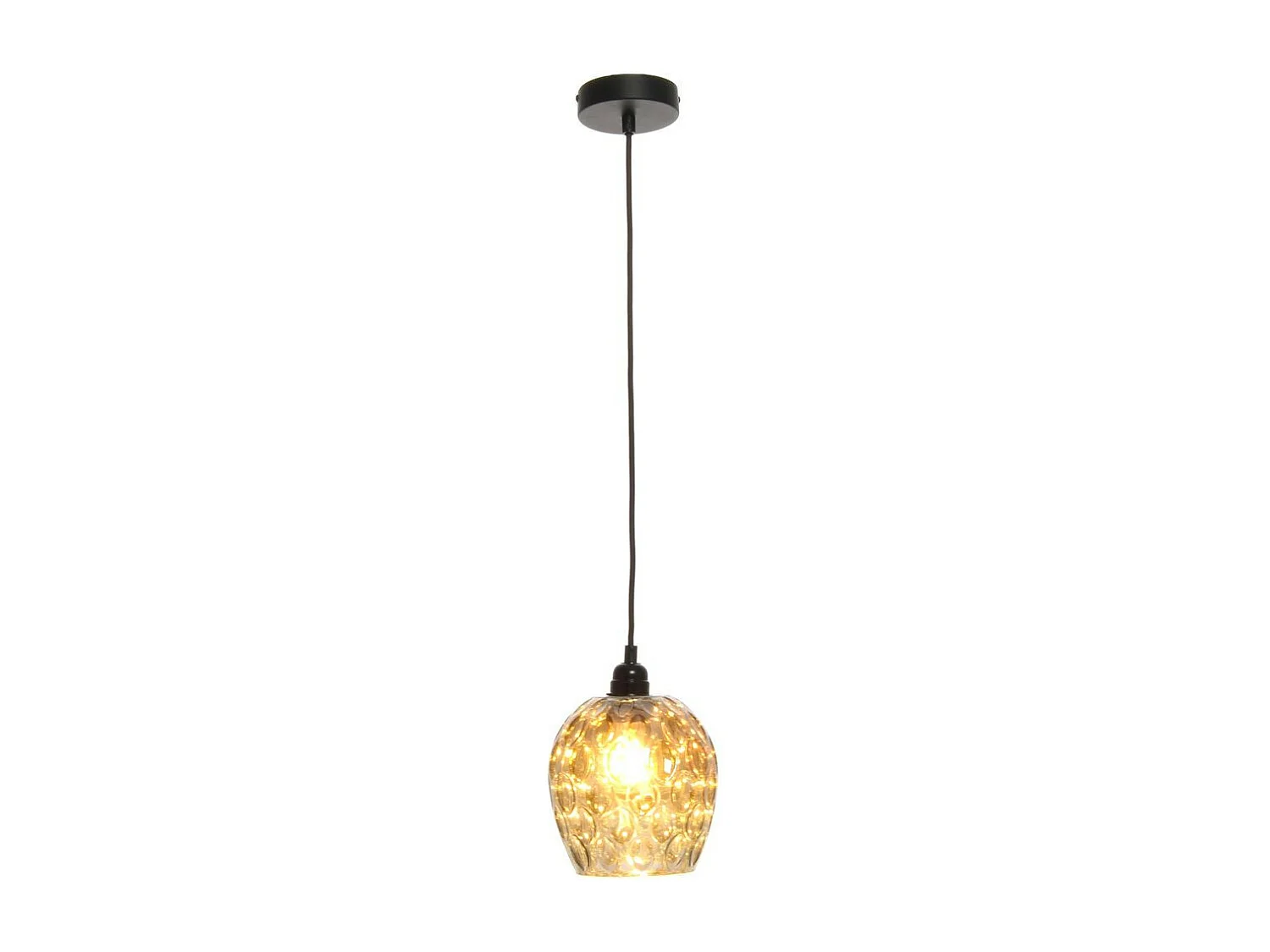 Lampe Suspension en Verre "Mono" 23cm Marron