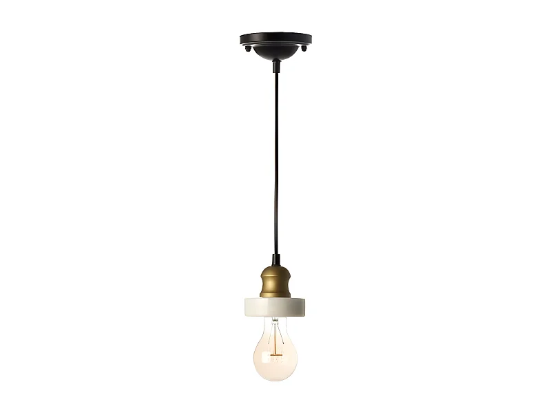 Lampe Suspension en Marbre "Musica II" 10cm Blanc