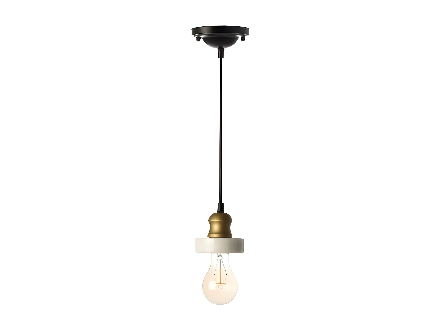Lampe Suspension en Marbre "Musica II" 10cm Blanc