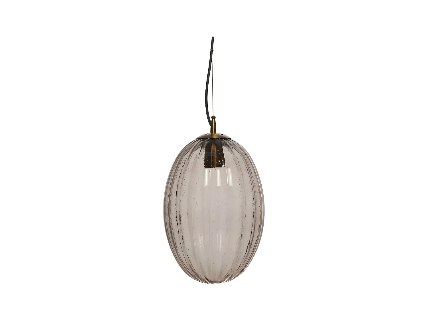 Lampe Suspension en Verre "Virgina" 36cm Gris