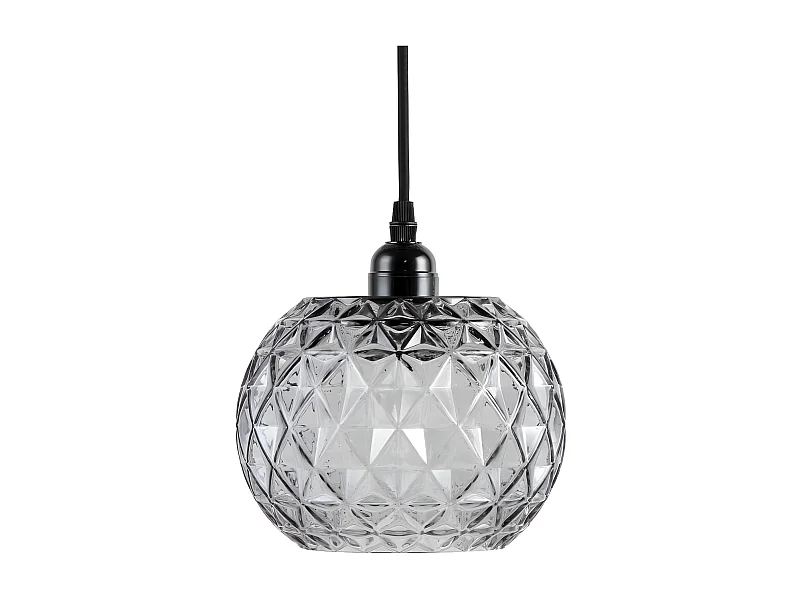 Lampe Suspension en Verre "Corvus" 18cm Gris