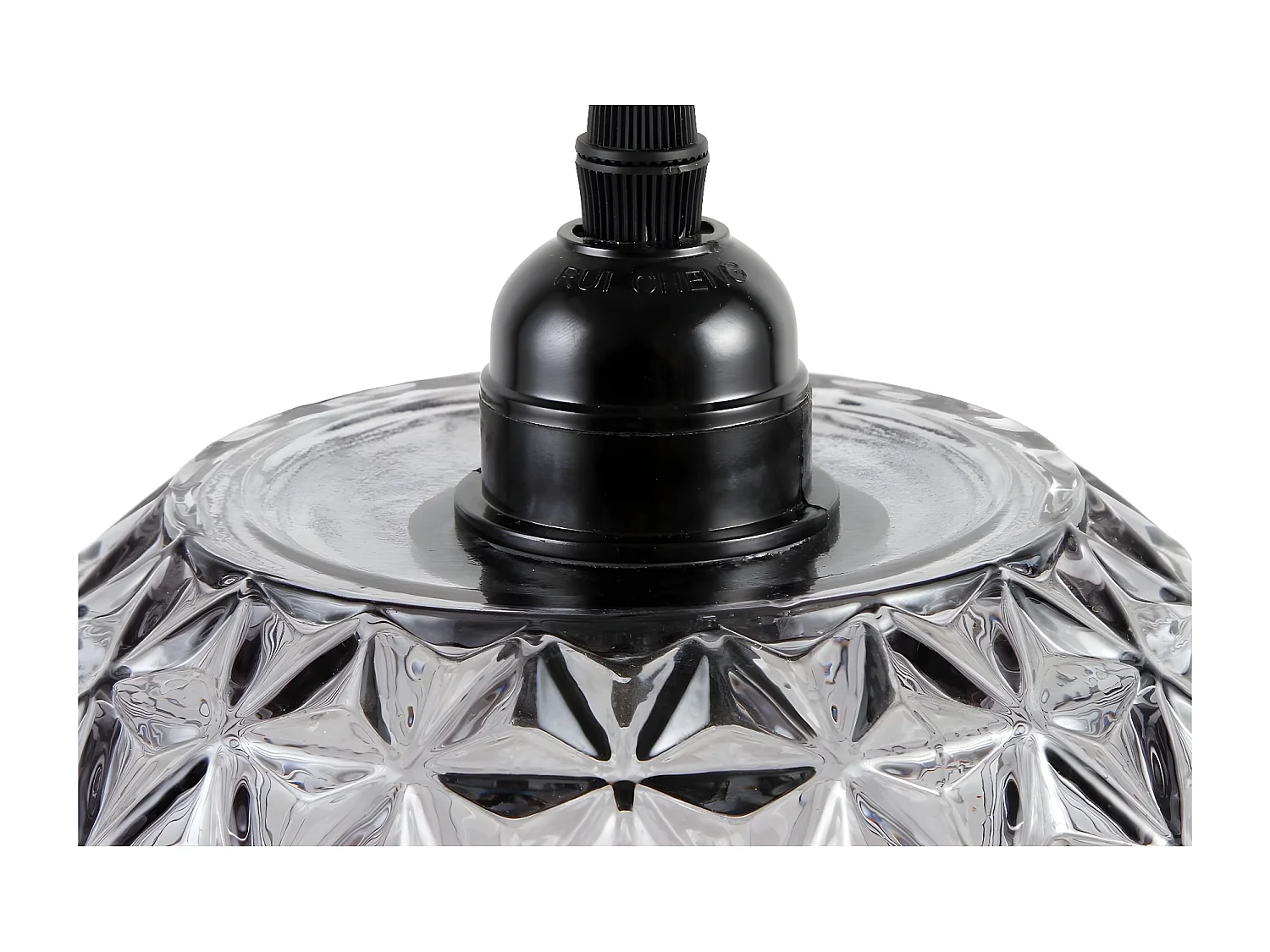 Lampe Suspension en Verre "Corvus" 18cm Gris