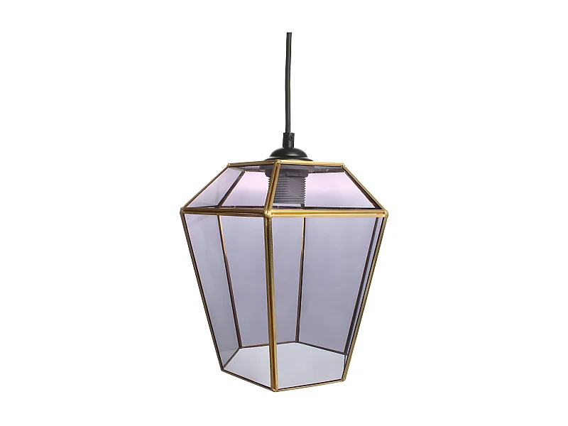 Lampe Suspension Déco "Terias" 26cm Gris
