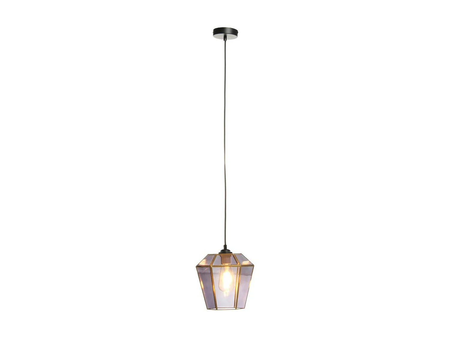 Lampe Suspension Déco "Terias" 26cm Gris