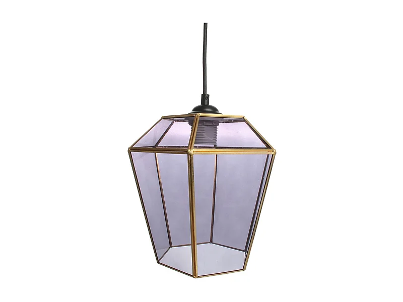 Lampe Suspension Déco "Terias" 26cm Gris
