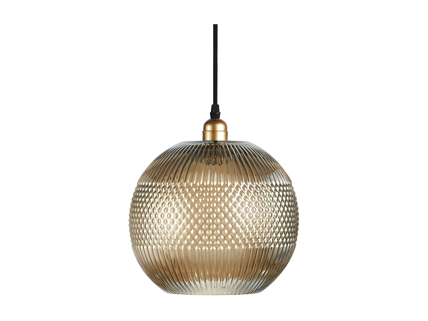 Lampe Suspension en Verre "Neptun" 26cm Or