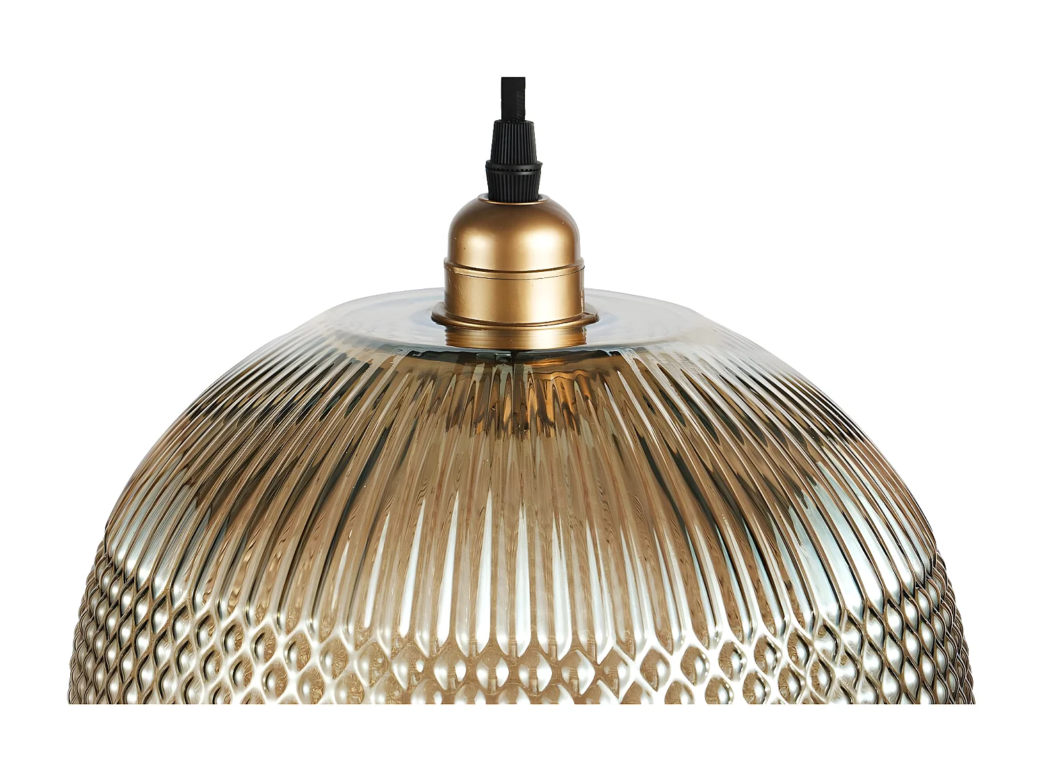 Lampe Suspension en Verre "Neptun" 26cm Or