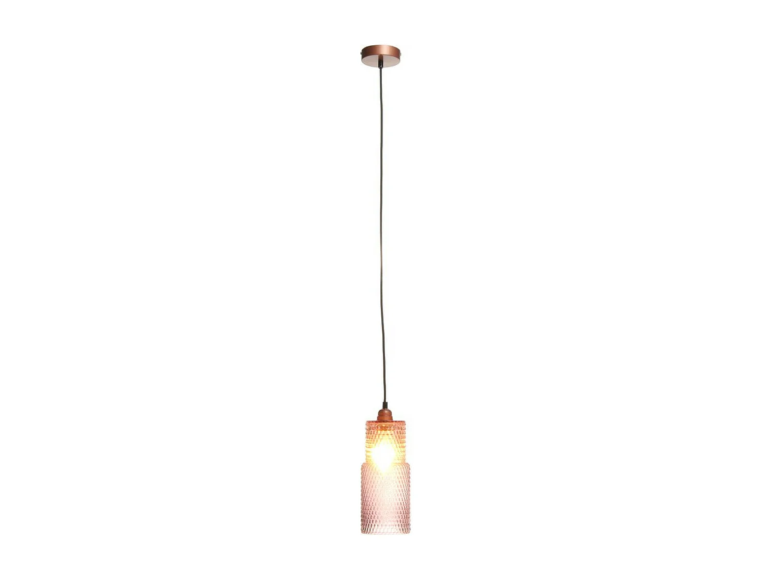 Lampe Suspension en Verre "Rosi" 35cm Violet