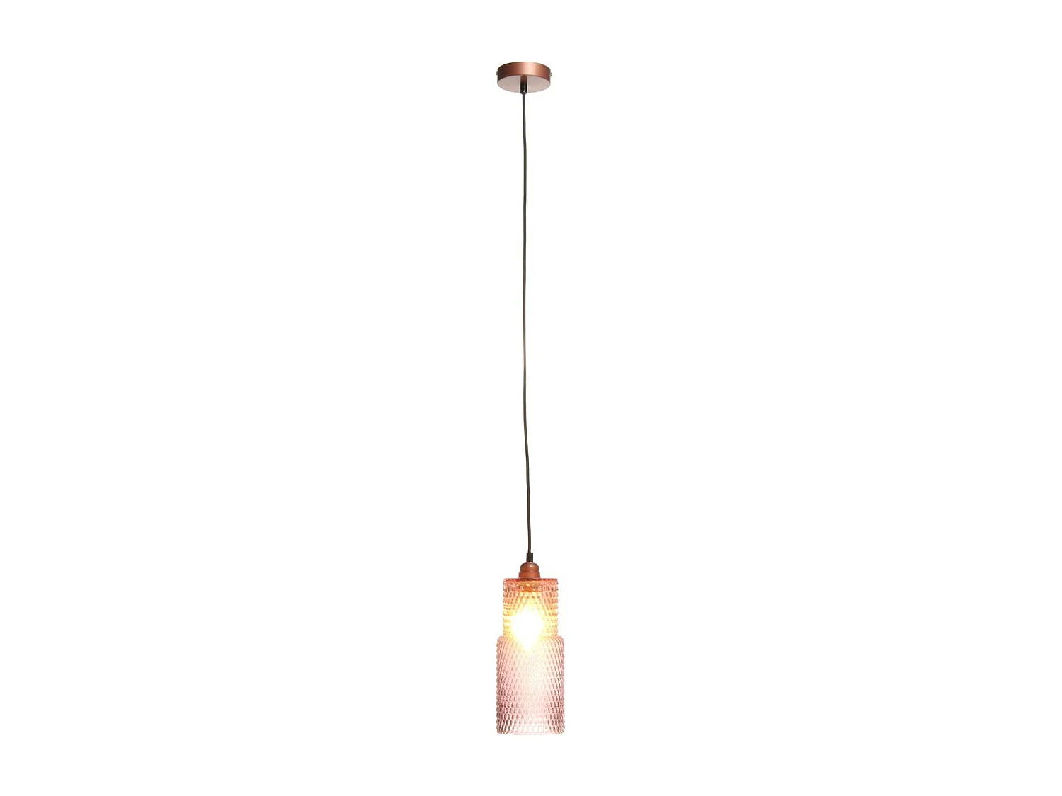 Lampe Suspension en Verre "Rosi" 35cm Violet