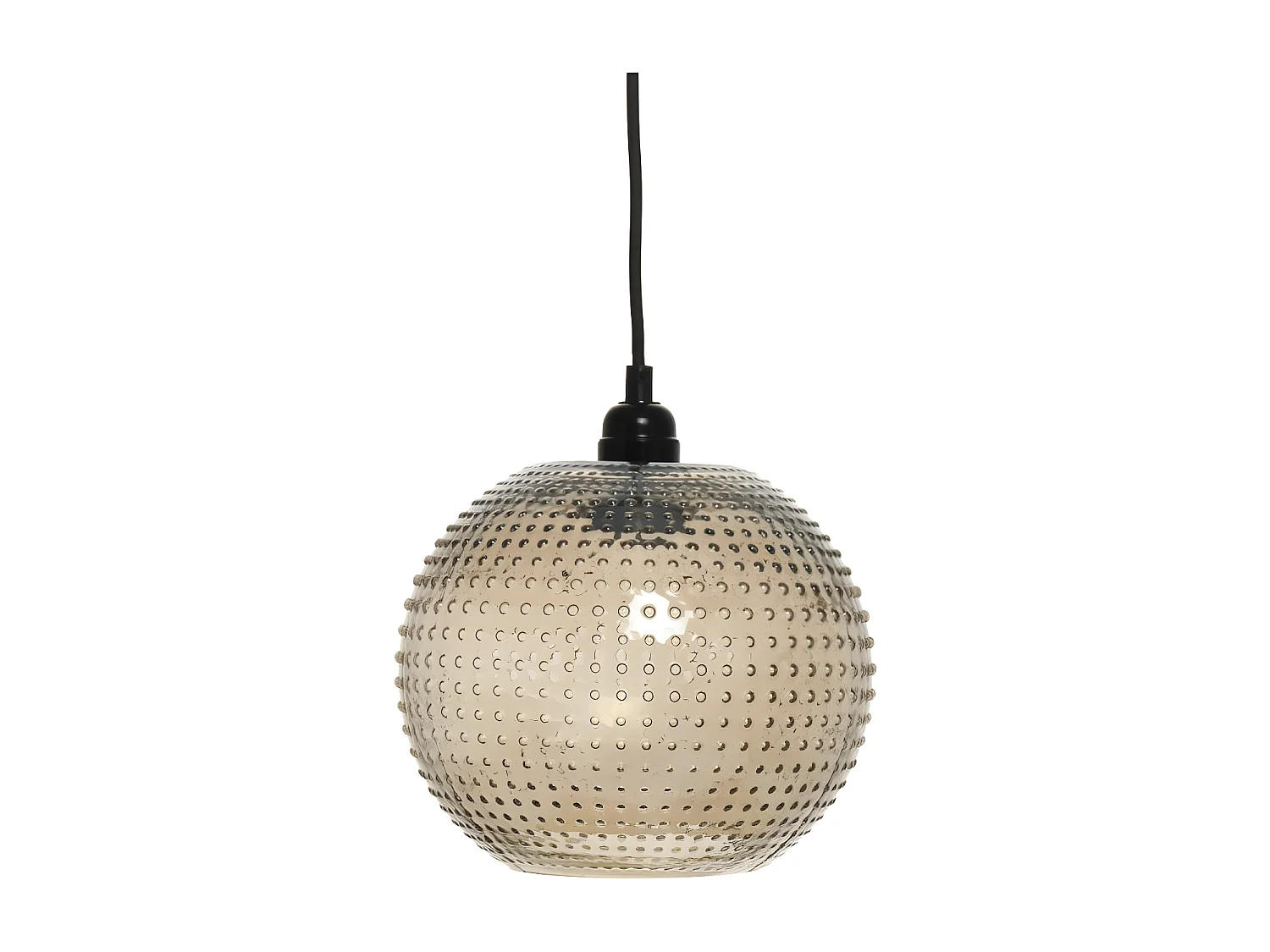 Lampe Suspension en Verre "Saturne" 23cm Marron