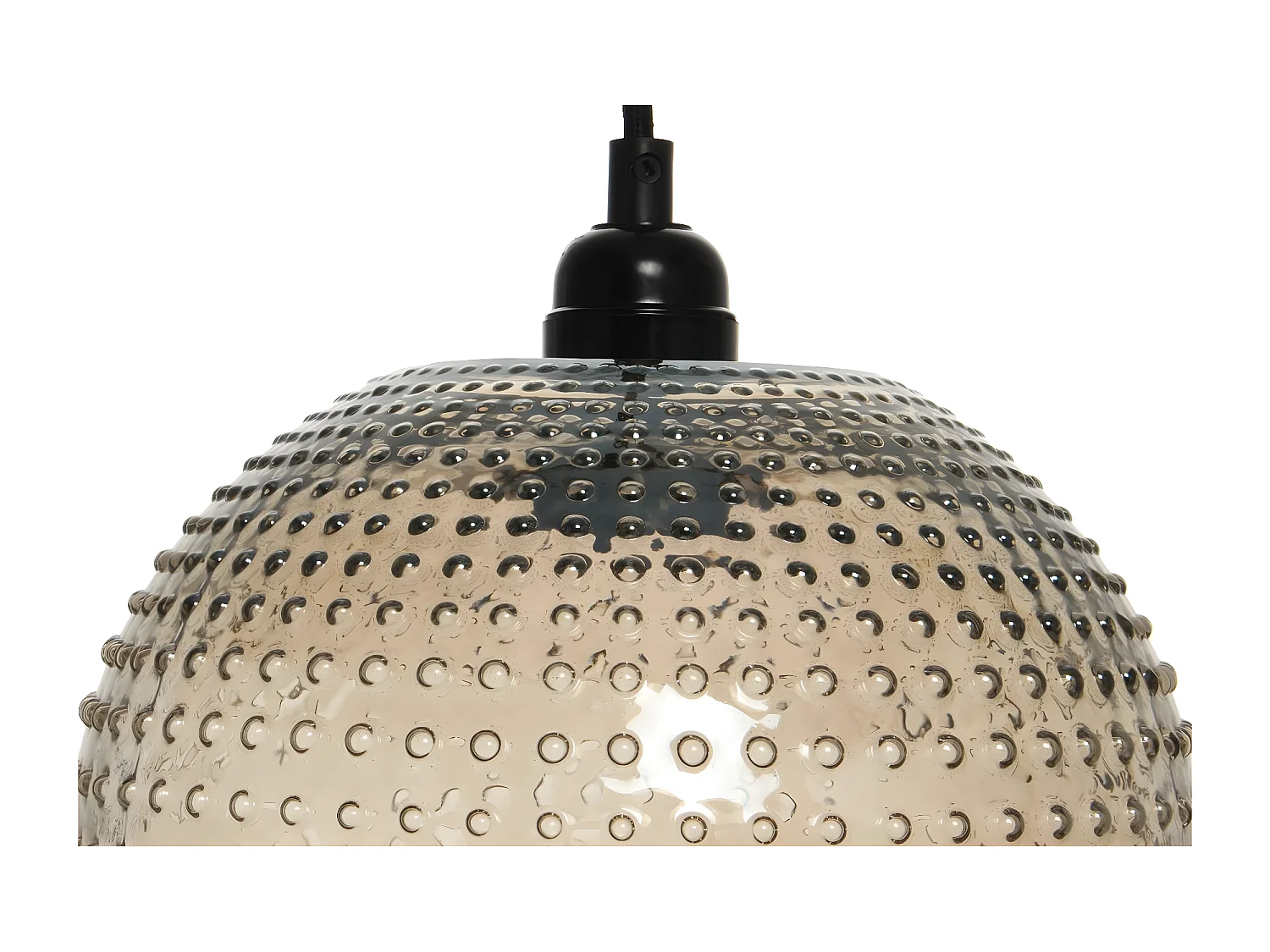 Lampe Suspension en Verre "Saturne" 23cm Marron