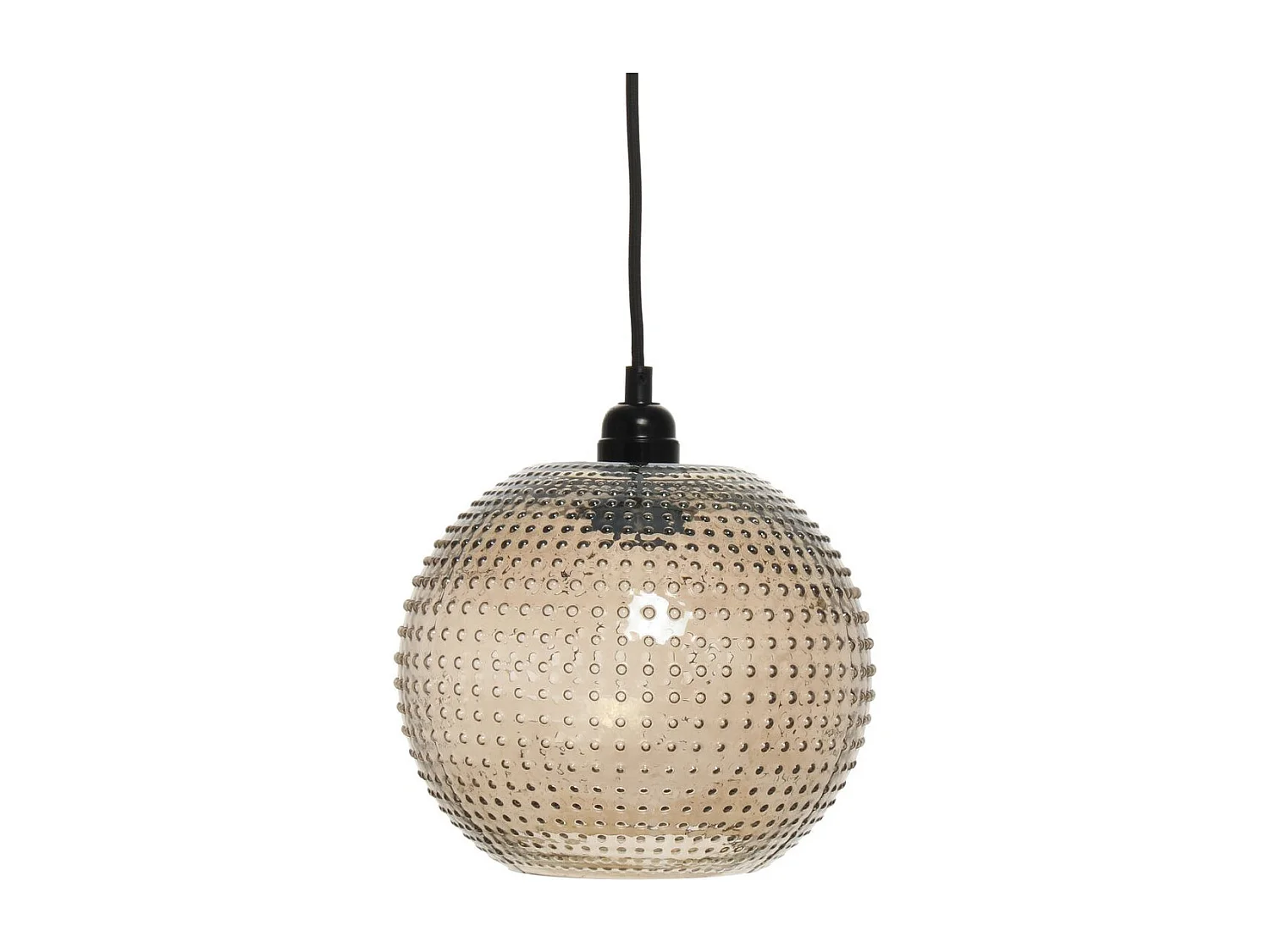 Lampe Suspension en Verre "Saturne" 23cm Marron